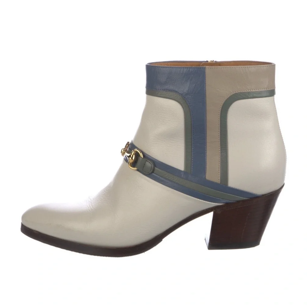 *RARE* Gucci Horsebit Accent Leather Boots - Picture 2 of 9